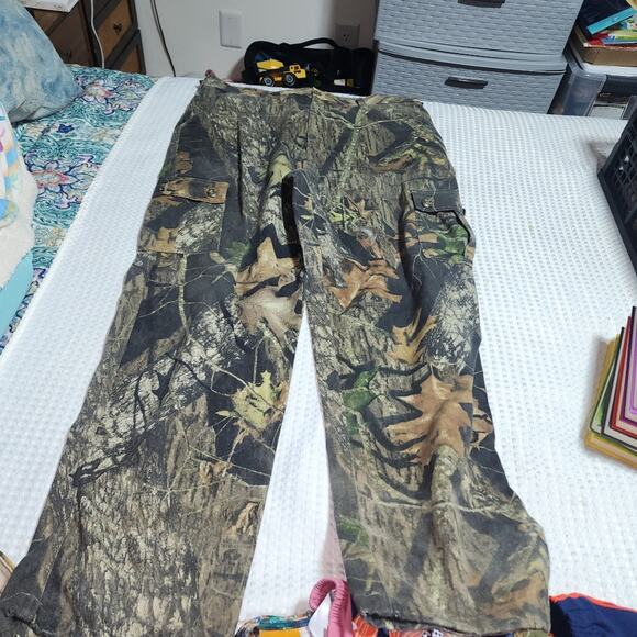 FIELDSTAFF & MOSSY OAK EUC MENS CAMMO HUNTING SHIRT & PANTS SET - Picture 6 of 14